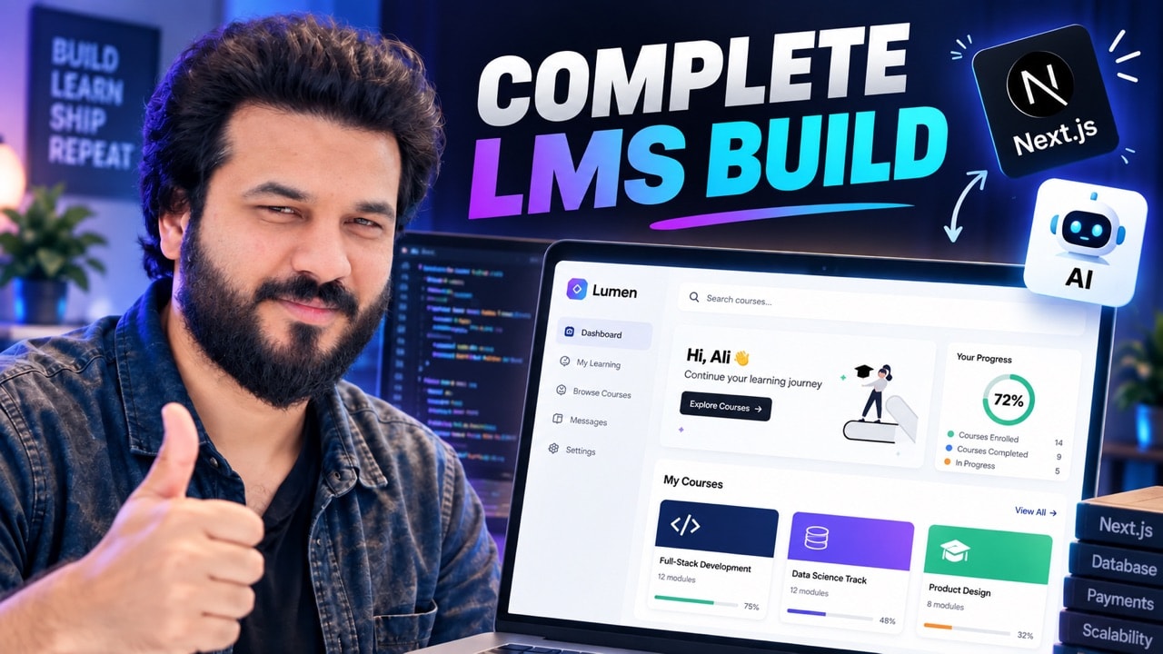 Complete LMS build — Lumen, a learning platform in Next.js